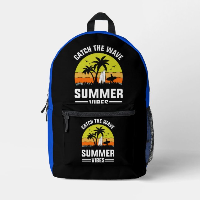 Sac À Dos Imprimé Attrapez La Vague Vibe Été-64193 (Recto)