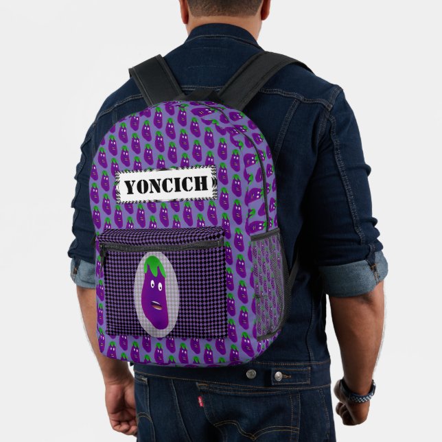 Sac À Dos Imprimé Aubergine surprise par Kenneth Yoncich (Insitu (Modèle))