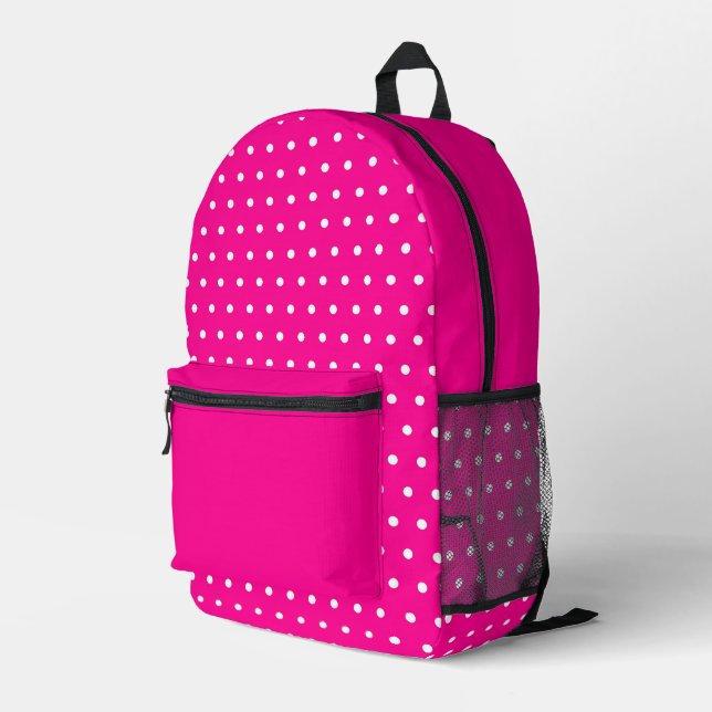 Sac À Dos Imprimé Audacieux et jouant : Pointe rose (Coin arrière droit)