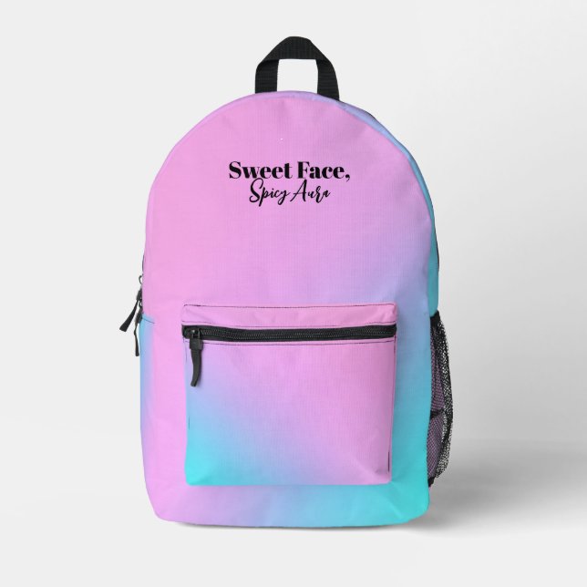 Sac À Dos Imprimé Aura Pastel Épicée Visage Doux (Recto)