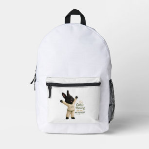 Sac À Dos Imprimé Autocollant de lapin d'étirement du matin
