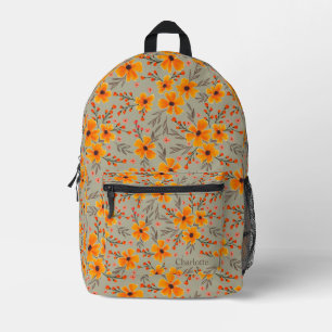 Sac À Dos Imprimé Automne Automne Floral Motif Sage Vert Nom