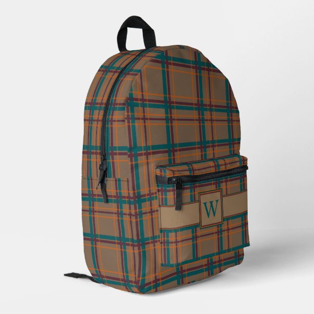 Sac À Dos Imprimé Automne Chic Plaid (Coin arrière gauche)