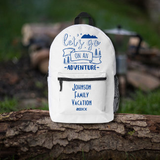 Sac À Dos Imprimé Aventure Vacances en famille