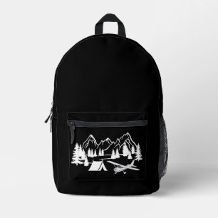 Sac À Dos Imprimé Avion Camping, Forêt, Vacances, Aviation