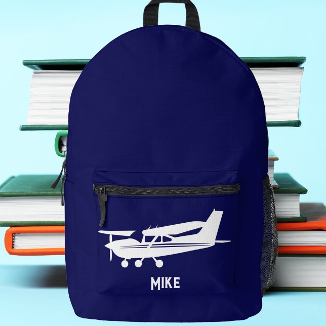 Sac À Dos Imprimé Avion Cessna Cool,Simple,Bleu,Aviation  (Créateur téléchargé)