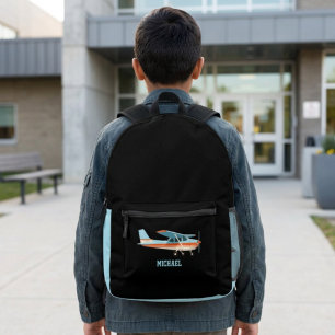 Sac À Dos Imprimé Avion Rétro Vintage École Aviation Garçon Personna