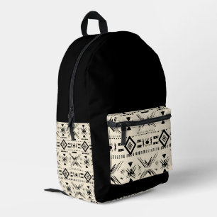 Sac À Dos Imprimé Aztèque et noir