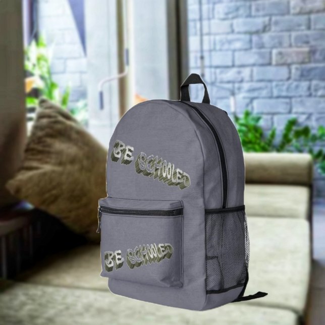 Sac À Dos Imprimé B Grey-Wht scolarisé (You know where your priorities are, when you carry this backpack!)