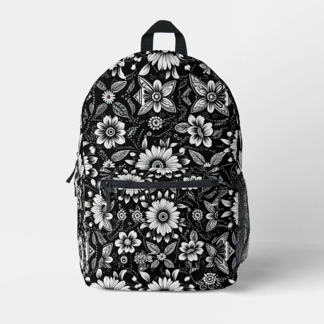Sac À Dos Imprimé B&W Daisy Dose (Recto)