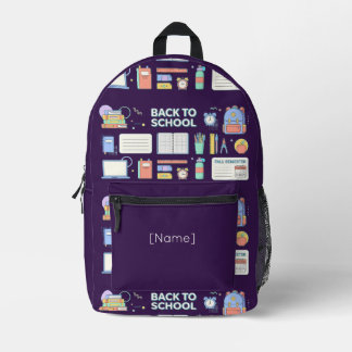 Sac À Dos Imprimé Back to School Supplies / Regreso Útiles Escolares