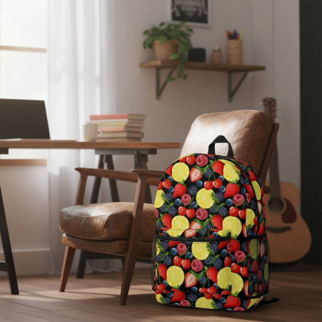 Sac À Dos Imprimé Baies et tranches de citrus  (Créateur téléchargé)