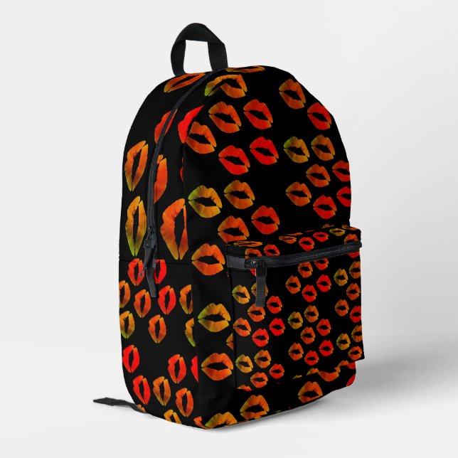 Sac À Dos Imprimé Baisers, Lèvres rouges (Coin arrière gauche)