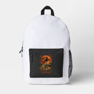 Sac À Dos Imprimé Balai Casse Halloween Sorcière Camping Tente Feu d