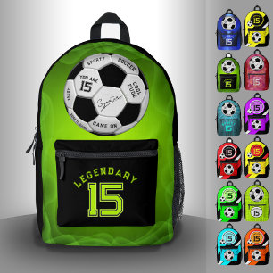 Sac À Dos Imprimé Balle de football personnalisée pour anniversaire