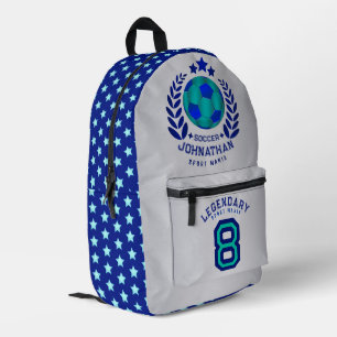 Sac À Dos Imprimé Ballon de Football Blason   Cadeaux de Fan de Spor