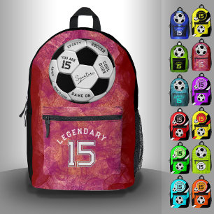 Sac À Dos Imprimé Ballon de Football Personnalisé Anniversaire    Âg
