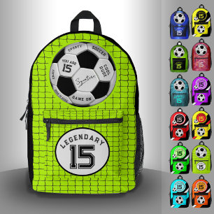 Sac À Dos Imprimé Ballon de Football Personnalisé Anniversaire Âg