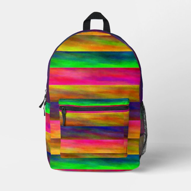Sac À Dos Imprimé bandes colorées (Recto)