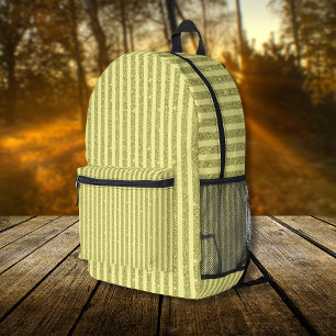 Sac À Dos Imprimé Bandes verticales de style paillettes jaunes vives