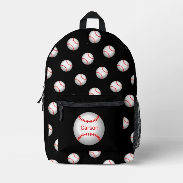 Sac À Dos Imprimé Baseball personnalisé avec points rouges (Recto)