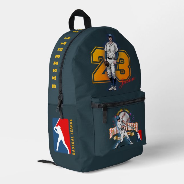 Sac À Dos Imprimé Baseball Stars & Stripes (mode D) |  (Coin arrière gauche)