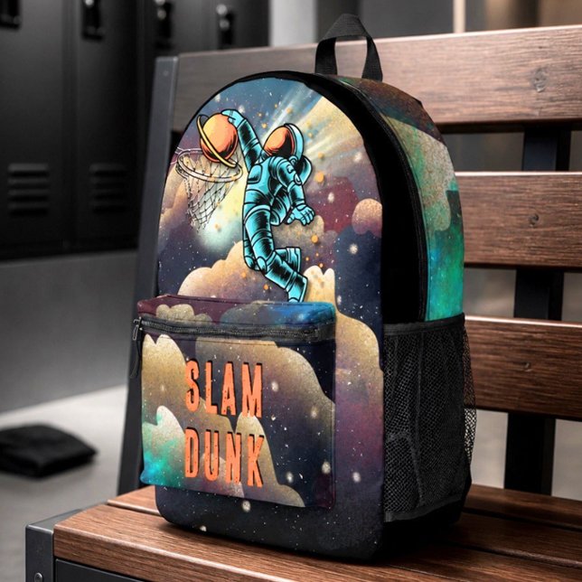 Sac À Dos Imprimé Basket-ball spatial Astronaute Slam Dunk École (Créateur téléchargé)