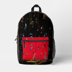 Sac À Dos Imprimé Beats mélodiques : Tendance de la mode inspirée pa