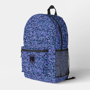 Sac À Dos Imprimé Beau, motif tricot, tricoté, bleu et