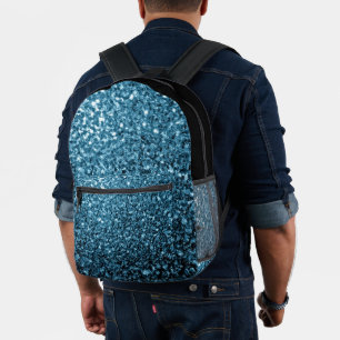 Sac À Dos Imprimé Bébé bleu faux parties scintillant scintille et no