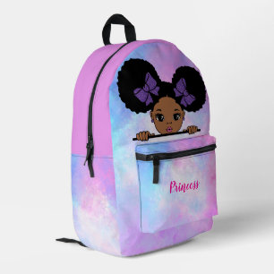 Sac À Dos Imprimé Bébé fille violet personnalisé