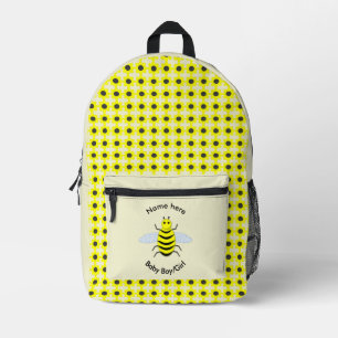Sac À Dos Imprimé Bébé jaune mignon abeille Sexe Neutre Personnalisé