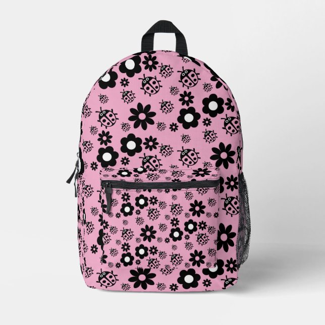 Sac À Dos Imprimé Bébés coccinelle rose mignonne (Recto)