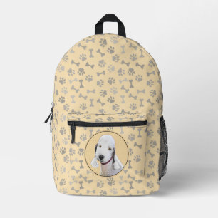 Sac À Dos Imprimé Bedlington Terrier Peinture - Art Chien original
