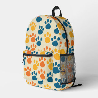 Sac À Dos Imprimé Beige mignon et pawsitivement