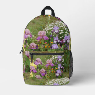 Sac À Dos Imprimé Belle Photo florale de fleur d'iris violet