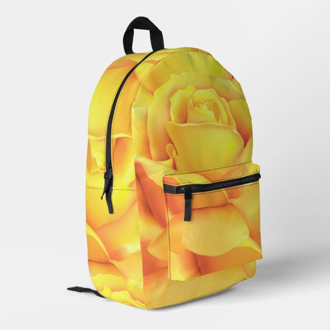 Sac À Dos Imprimé Belle Rose Jaune (Coin arrière gauche)