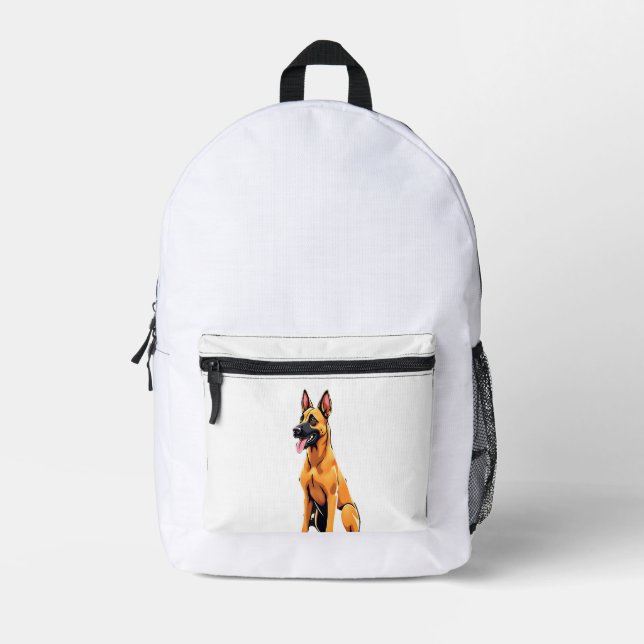 Sac À Dos Imprimé Berger belge Malinois (3) (Recto)