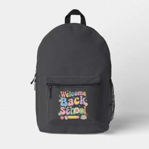 Sac À Dos Imprimé Bienvenue au premier jour de la rentrée scolaire E