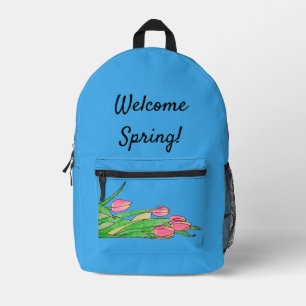 Sac À Dos Imprimé Bienvenue le Printemps ! 