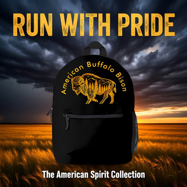 Sac À Dos Imprimé Bison dans une forêt (Créateur téléchargé)