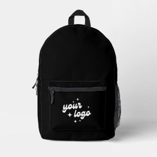 Sac À Dos Imprimé Black Custom Logo Voyage d'affaires