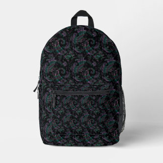 Sac À Dos Imprimé Black Paisley