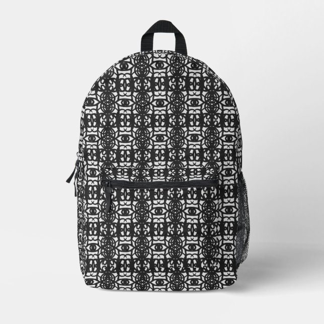 Sac À Dos Imprimé Black & White Unique Abstract Pattern (Recto)