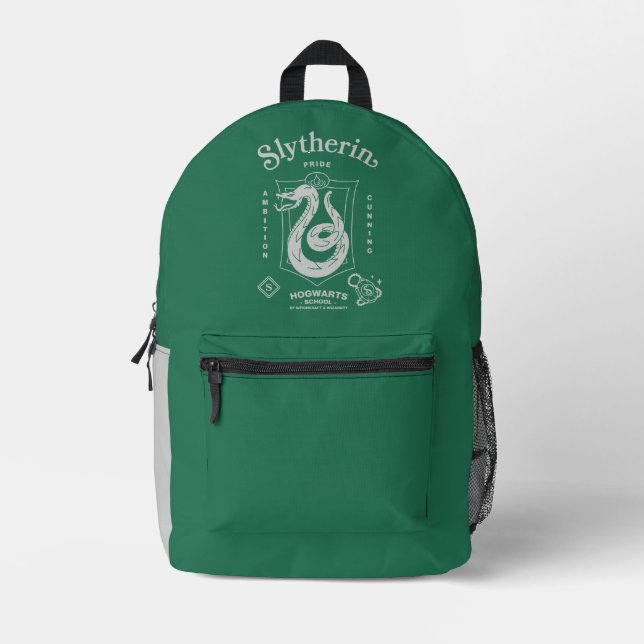 Sac À Dos Imprimé Blason d'Ambition Fierté Ruse SLYTHERIN™ (Recto)