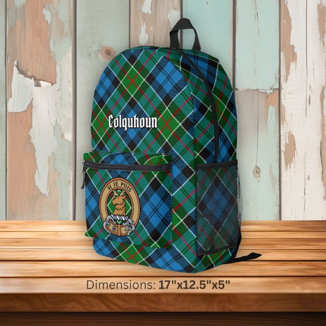 Sac À Dos Imprimé Blason de Clan Colquhoun sur Tartan (Créateur téléchargé)