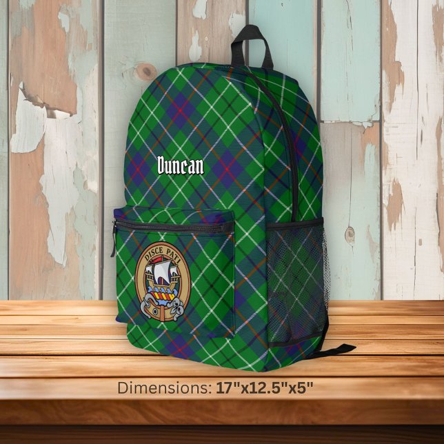 Sac À Dos Imprimé Blason du clan Duncan sur tartan (Créateur téléchargé)