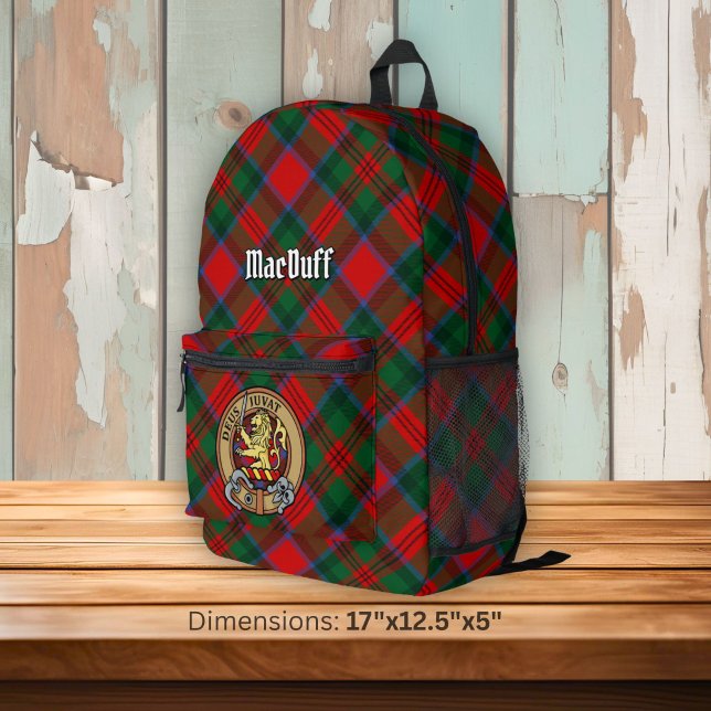 Sac À Dos Imprimé Blason du clan MacDuff sur tartan (Créateur téléchargé)