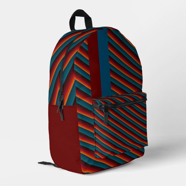 Sac À Dos Imprimé Bleu avec Maroon (Coin arrière gauche)