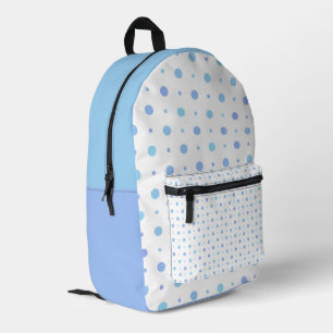 Sac À Dos Imprimé bleu bébé et bleu pastel à pois